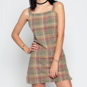 SOLD-- 90s Grunge Pinafore Mini Dress
